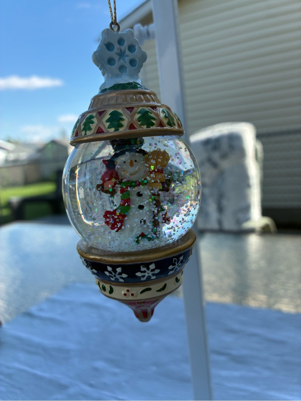 Collectible Kirkland Snow Globe Ornament - Snowman